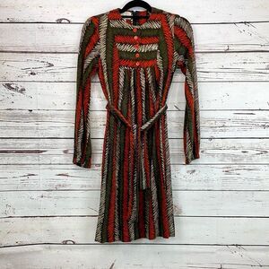 Vintage Jonathan Logan 1960’s  House Dress orange and brown